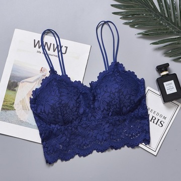 УКОРОЧЕННЫЙ КРУЖЕВНОЙ ТОП-БРАЛЕТ ДЛЯ ВЕЧЕРИНКИ, ЧЕРНЫЙ