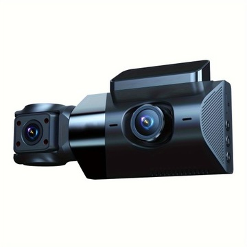 Dash Cam 1080P 3-канальная видеорегистратор спереди сзади внутри, автомобильная камера для