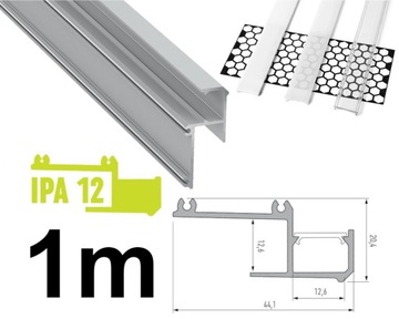 КРОМОЧНЫЙ ПРОФИЛЬ ДЛЯ ГКБ С ЛАМПОЙ IPA12