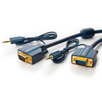 VGA + аудиокабель CLICKTRONIC 3м