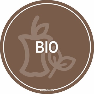 NAKLEJKA na kosz BIO okrągła 30 cm