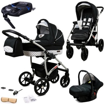 Wózek 4w1 dziecięcy BabyLux Largo + baza ISOFIX