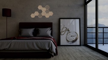 ДЕРЕВЯННАЯ СОТОВАЯ СТЕНОВАЯ ПАНЕЛЬ ШЕСТИГРАННАЯ 14c