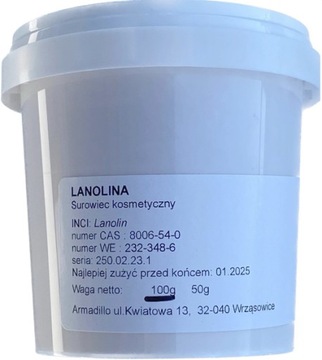 Lanolina bezwodna farmaceutyczna 100g