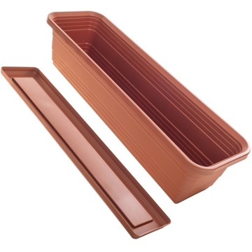 БАЛКОННЫЙ ЦВЕТОЧНЫЙ ГОРШОК КОРОБКА ЦВЕТОЧНЫЙ ГОРШОК 60см + ПОДСТАВКА КИРПИЧ