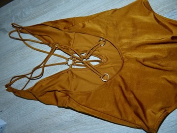 New Look strój kąpielowy jednoczęściowy rudy rozmiar L