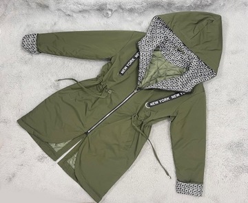 NEW YORK PRZEJŚCIOWA DAMSKA PARKA KURTKA Z KAPTUREM XL