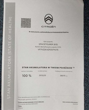 Citroen Spacetourer e-Van M 50 kWh 136KM 2023 Citroen SpaceTourer e-SpaceTourer Business Lounge 136 KM (75 kWh) GWARANCJ, zdjęcie 36