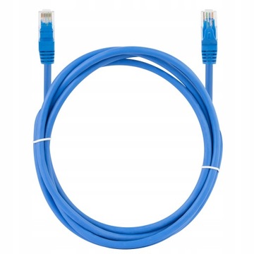 NEKU Kabel Patchcord UTP 5E sieciowy niebieski 1m