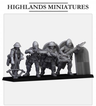 Gallia Crossbowmen - x1 - Highlands Miniatures