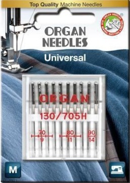 3107 Igły półpłaskie ORGAN uniwersal MIX 70-90 x10