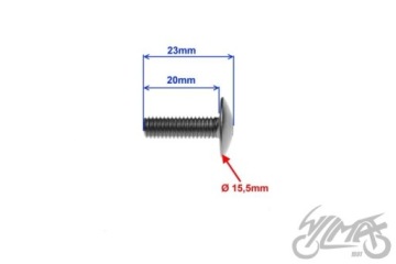 ВИНТ ДЛЯ ЛОБОВОГО СТЕКЛА АЛЮМИНИЕВЫЙ 6X20 СИНИЙ УПАКОВКА 10 ШТ