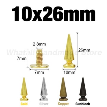 Bullet Spikes Rivets For Leather Punk Studs and Punk Cool Spikes For