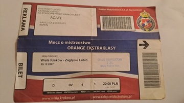 WISŁA KRAKÓW - ZAGŁĘBIE LUBIN 09-12-2007