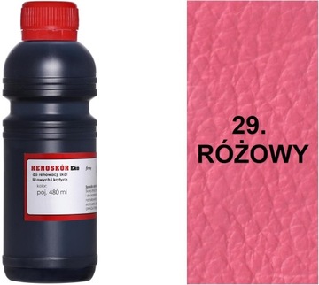 RÓŻOWY 29 RENOSKÓR 480 ml FARBA DO RENOWACJI SKÓRY NATURALNEJ WILBRA LAKIER
