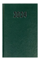 TERMINARZ K1 KSIĄŻKOWY A5 DZIENNY ROK 2024 ZIELONY