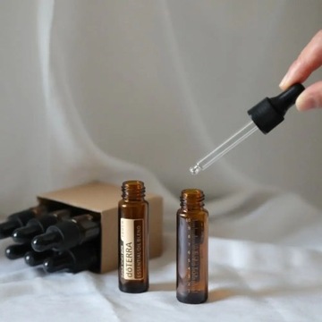 Бутылка эфирного масла doterra, 2 шт., 10 мл, толстая стеклянная бутылка-ролик из янтарного стекла