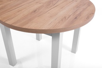 OKRĄGŁY STÓŁ ROZKŁADANY JADALNI LAMINAT 100-180 cm