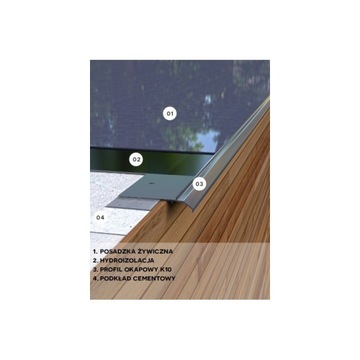 ПРОФИЛЬ БАЛКОН-ТЕРРАСА K100R ДЛЯ КЛЕЕННОЙ ПЛИТКИ