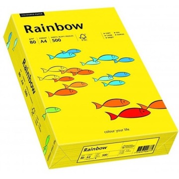 Papier ksero A4 80g RAINBOW R18 ciemnożółty 88042387 RAINBOW