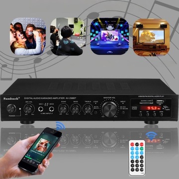 AMPLITUNER WZMACNIACZ HI-FI STEREO BLUETOOTH RADIO CYFROWY WZMACNIACZ USB