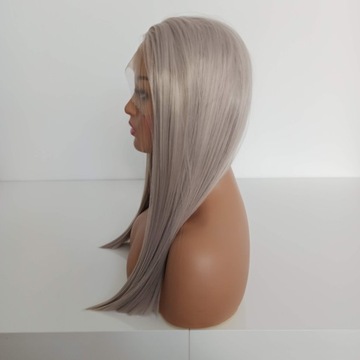Парик LACE FRONT, серый блондин + БЕСПЛАТНАЯ шапочка