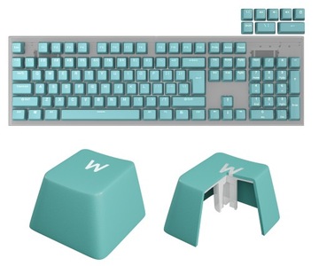 KEYCAPS GENESIS LEAD 300 MIĘTOWE DOUBLE SHOT