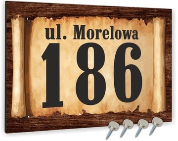 DUŻA Tabliczka ADRESOWA ALUMINIOWA 30x20 numer dom