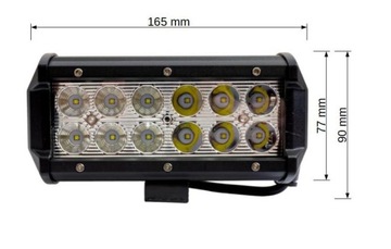 Lampy LED 2 X 36W 5000 LM COMBO włącznik do quada