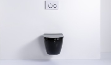 УНИТАЗ VELDMAN БЕЗОБЕДНИК ЧЕРНЫЙ VITO SLIM SEAT