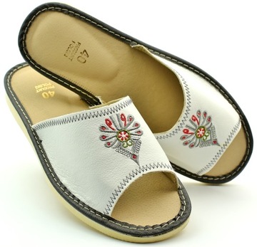 KAPCIE PANTOFLE KLAPKI DOMOWE DAMSKIE CIAPY r. 38 - 24,5 cm