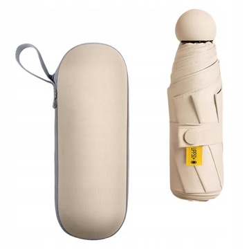 Мини-зонт Дорожный зонт бежевого цвета с