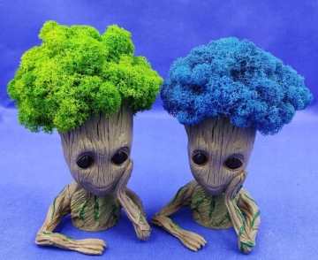 Горшок для декоративного мха Groot, моховая трава необычная 7 цветов мха