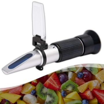 REFRAKTOMETR DO MIODU CUKROMIER + ZAWARTOŚĆ WODY KALIBRACJA MIERNIK CUKRU