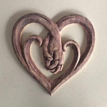 Современная настенная скульптура в форме сердца, декоративная статуя, мемориальная доска, руки