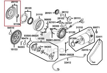 ШЕСТЕРНЯ СТАРТЕРА KYMCO MXU 400 450 465
