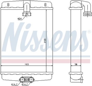 NISSENS RADIÁTOR MERCEDES TŘÍDA E 95-00