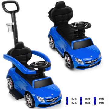 MERCEDES RIDE-ON CAR PUSH CAR 3в1 БОЛЬШОЙ АВТОМОБИЛЬ РЕЗИНОВЫЕ КОЛЕСА КОЖАНЫЕ