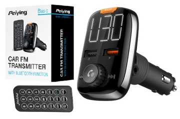 TRANSMITER ŁADOWARKA BT 5.0 USB AUX SD PILOT MOCNY