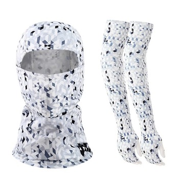 Outdoor Sun Protection Cycling Set Balaclava And Fingerless Sleeves