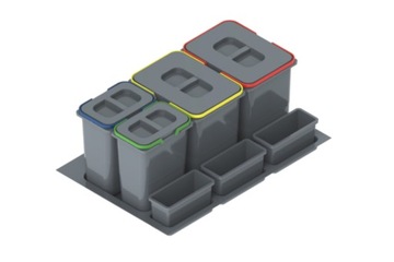 REJS Kosz na śmieci Praktiko 80 2x15l + 2x7l