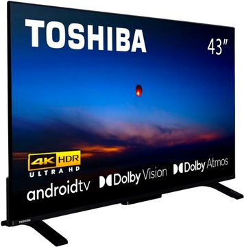 Toshiba 43UA2363DG 43 дюйма, 4KUHD светодиодный телевизор, Android Smart TV + кронштейн для регулировки, 40 кг
