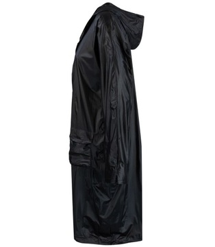Płaszcz przeciwdeszczowy kurtka parka z kapturem (Czarny)