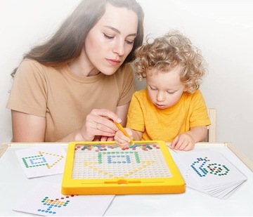 Магнитная мозаичная доска MagPad Монтессори, блоки пуговиц XL, подарок