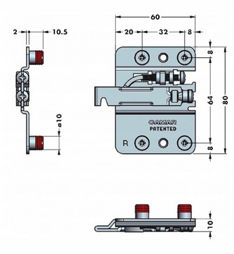 CAMAR 807 комплект вешалок для нижнего шкафа