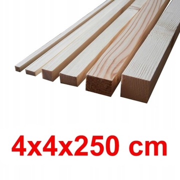 Kantówka strugana 4x4x250 cm - ŚWIERK