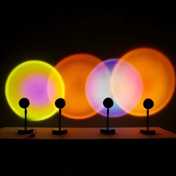 LAMPA PROJEKTOR ZACHÓD SŁOŃCA SUNSET WIELOKOLOROWA RGB LED NOCNA NASTROJOWA