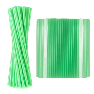 Słomki plastik zielone grube 24x1 cm shake 250 szt