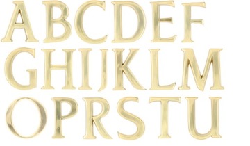 БУКВА C ДЛЯ ДОМА ЛАТУНЬ 10 СМ ЗОЛОТАЯ БУКВА