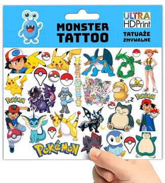 МОЮЩИЕСЯ ВРЕМЕННЫЕ ТАТУ ДЛЯ ДЕТЕЙ ДЕТСКИЕ ПОКЕМОНЫ ОРИГИНАЛЬНЫЕ ДИЗАЙНЫ